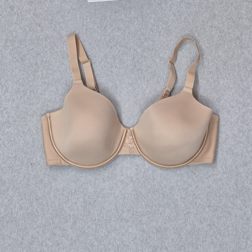 Vanity Fair Women Bra 40DD Beige T Shirt Underwired Strap Adjustable